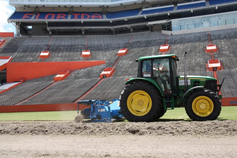 natural athletic turf installation